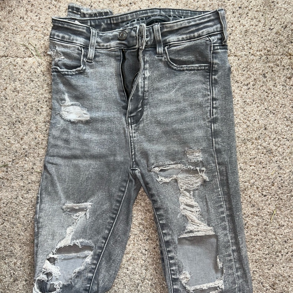 American Eagle Outfitters Washed Gray Denim